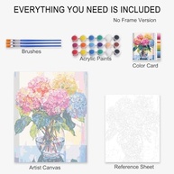 Tococoo Pintura por Números Vincent Van Gogh - Kit DIY com Tela 40,6x50,8cm - Flores de Damasco - imagem 4