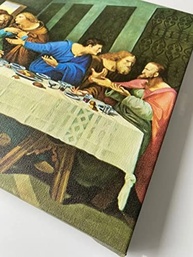 Quadro Santa Ceia Leonardo Da Vinci - Canvas Religioso 80x40cm com Borda Infinita - imagem 4