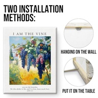 Arte de Parede Cristã I Am the Vine John 15:5 - Impressão em Tela Moderna com Moldura 20x25cm - imagem 4