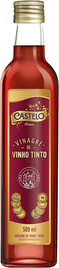 Castelo Alimentos, Vinagre de Vinho Tinto Castelo, 500ml, Pequeno - imagem 1