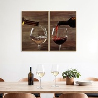 Quadros Decorativos Vinho Branco & Tinto - Elegância para Ambientes Gourmet - imagem 3