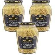 Kit 3 Mostarda Francesa Grãos com Vinho Branco Maille 865 Gr - imagem 1