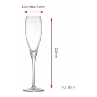 Taças de Cristal Prosecco 135ml Ruvolo - 6 Peças para Vinho - imagem 2