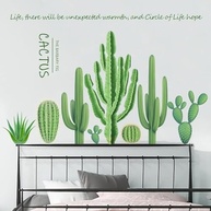 Decalques de Parede Cacto com Frases Inspiradoras - Adesivos Vinil Decorativos para Quarto e Sala - imagem 2