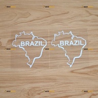 Adesivo Mapa do Brasil em Vinil Premium - 2 Unidades 10cm - Decore Seu Carro, Moto e Mais! - imagem 2
