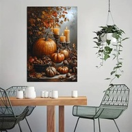 Pôster Vintage de Abóboras e Castanhas - Arte de Parede 30x45cm para Decoração Rustic e Aconchegante - imagem 4
