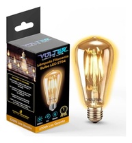 Lâmpada Filamento LED ST64 Vintage Âmbar E27 Bivolt 4W Volter - Luz Aconchegante - imagem 2