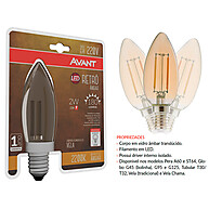 Lâmpada LED Filamento Retrô E14: Charme Vintage! - imagem 2