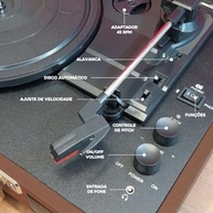 Vitrola Maleta Retrô Bluetooth: Reviva o Vinil com Estilo Vintage e Som de Qualidade - imagem 5