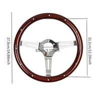 Volante Clássico Madeira Vintage - Toque Retrô e Charme para Seu Carro - imagem 3