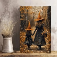 Pôster de Arte de Parede Vintage Halloween - Tela 30x45cm para Decoração Rústica de Casa e Escritório - imagem 2