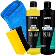 Kit Completo Lava Autos Vintex: Shampoo, Pretinho, Toalha Microfibra e Aplicador Karbox - imagem 2