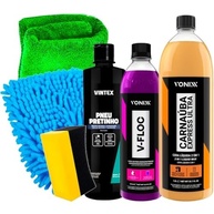 Kit Completo Vonixx & Vintex: Carnaúba Express, V-Floc, Pneu Pretinho e Acessórios Karbox para Detalhamento Impecável - imagem 2