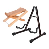 Suporte de Madeira Portátil Almencla para Ukulele, Violão Clássico, Banjo e Mais - Noz Escura - imagem 1