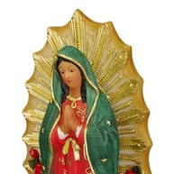 Estátua da Virgem Maria de Guadalupe 15 cm em Resina Multicor - Inspire Fé e Paz no Lar - imagem 3