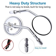 Espelhos Redondos Cromados 3" para Moto Harley-Davidson - Visão Ampla e Estilo Inconfundível - imagem 3