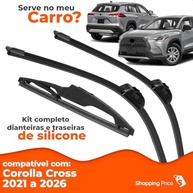 Kit 3 Palhetas Limpador Parabrisa Corolla Cross 2021-2026: Visão Clara e Segura - imagem 4