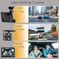 Câmera Veicular DVR 3 em 1 Full HD 1080p com Visão Noturna e Monitor de Estacionamento - imagem 4