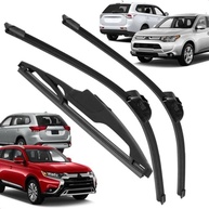 Kit 3 Palhetas Limpador Para-brisa Silicone Mitsubishi Outlander 2012-2022 - Visão Clara e Segura - imagem 2