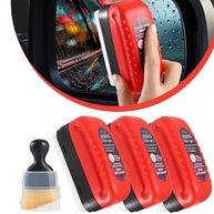 Kit 3 Escovas Removedoras de Filme de Óleo para Para-brisa Automotivo - Visão Clara e Segura - imagem 2