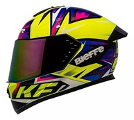 Capacete Bieffe B12 KF Amarelo: Segurança e Estilo com Viseira Espelhada (Tam 60) - imagem 2