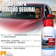 Kit 10 Limpa Para Brisa Wurth 100ml: Visibilidade Cristalina e Limpeza Impecável - imagem 3