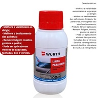 Limpa Para-brisa Concentrado Wurth 100ml + Luvas: Visibilidade e Segurança Imbatíveis! - imagem 4