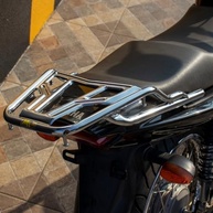 Bagageiro Vision Reforçado Curto Cromado para Yamaha YBR Factor 125 (2009-2016) - imagem 4