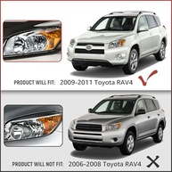 Faróis Cromados Âmbar para Toyota RAV4 2009-2012: Renove o Visual e a Segurança - imagem 4