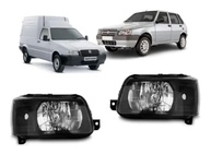 Par de Faróis Máscara Preta para Fiat Uno e Fiorino (2004-2010) - Renove o Visual! - imagem 2