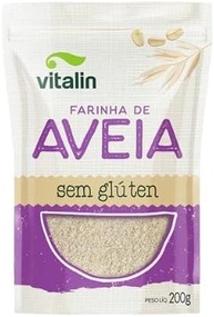 Kit 6X: Farinha de Aveia Sem Glúten Vitalin 200g - imagem 1