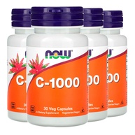 Vitamina C 1000mg Now Foods: Kit com 4 Frascos! - imagem 1