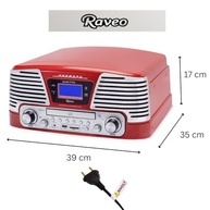 Vitrola Raveo Harmony BT: Som Clássico com Tecnologia Moderna (Bluetooth, USB, SD, FM, CD) - imagem 5