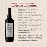 Vinho Tinto Viu Manent Malportado Malbec 750ml - imagem 4