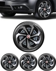 Kit 4 Calotas Spider Aro 15 Fiat Uno Vivace Way Argo Cronos Palio Siena Mobi Punto Linea Grand Siena Idea - imagem 2
