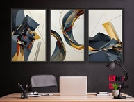 Quadro Decorativo Moderno com Arte Abstrata - Cores Vivas para Sala e Quarto - imagem 3