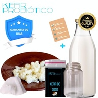 Kit Kefir de Leite de Coco Vivo + Frasco 500ml e Tampa Voal Reutilizável - imagem 3