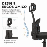 Cadeira de Escritório Ergonômica Vmstark - Conforto e Postura Ideal para Home Office - imagem 4