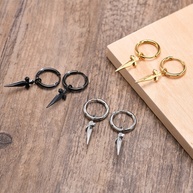 Brinco Argola Cruz Masculino: Aço Inox Vnox - imagem 2