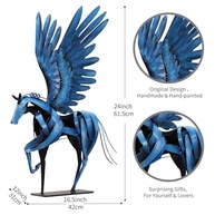 Estátua de Pegasus em Metal - Escultura Artesanal de Cavalo Voador para Decoração de Casa e Escritório - imagem 4