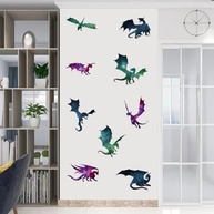 Decalques de Parede Removíveis de Galáxia com Dragões Voadores – Adesivos Autoadesivos para Quarto Infantil, Sala de Jogos e Berçário - imagem 3