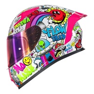 Capacete Norisk Flow Trap Branco e Rosa: Segurança e Estilo para Você! - imagem 1