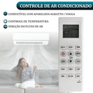 Controle Remoto Universal para Ar Condicionado Agratto Vogga – Compatível com Linhas Inverter Bio e Fiit - imagem 5