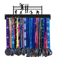 Quadro Decorativo MDF Preto com Porta Medalhas - Vôlei e Esportes - imagem 1