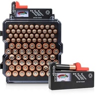 Estojo Organizador de Baterias Volt Vault com Testador Integrado - 83 Compartimentos AA/AAA - imagem 2
