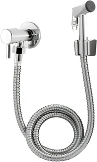 Ducha Higiênica Inox com Alta Pressão - 1,5m, Registro 1/4 Volta, Cabo Ergonômico - imagem 1