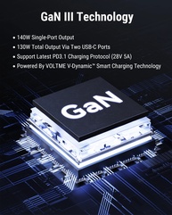 VOLTME 140W: Carregador GaN Super Rápido - imagem 4