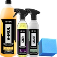 Kit Completo Vonixx: Delet Descontaminante Ferroso + Izer Limpador + V-Mol Restaurador Pneus - imagem 1