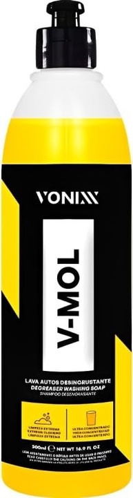 V-Mol Vonixx 500ml: Shampoo Lava Autos Desengraxante Neutro Poderoso - imagem 1