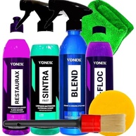 Kit Completo Vonixx para Detalhamento Automotivo: Carnaúba Blend, Sintra Fast, V-Floc, Restaurax e Acessórios Karbox - imagem 2